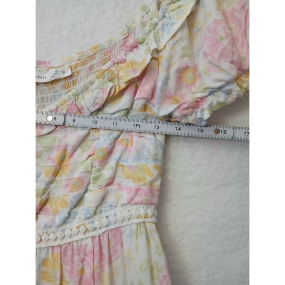 ALTAR’D STATE Floral mini dress with ruffles, cap sleeve tiered skirt. Size S - Picture 9 of 10
